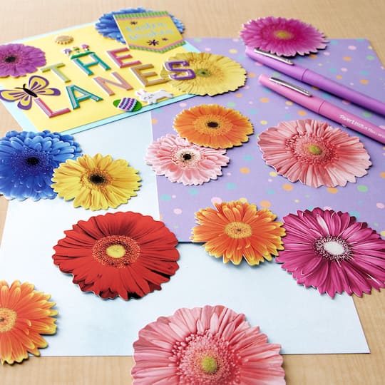 12 Pack: Gerbera Daisy Die Cut Stickers by Recollections™